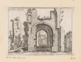 Resten van de Thermen van Caracalla te Rom Terme Antoniana (titel på objekt) Gezichten op Rome (serietitel) Några vyer och perspektiv på obebodda platser i Rom (serietitel)