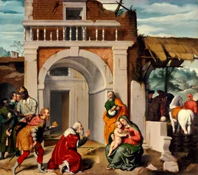 Adoration of the Magi, av Giovanni Battista Moroni (ca 1525-1578)