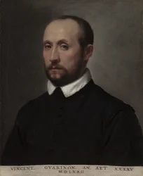 Porträtt av Vincenzo Guarignoni, ca 1572 (olja på duk)
