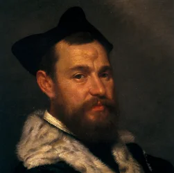 Porträtt av en magistrat, detalj