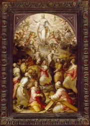 Kristus i ära med Sts Agnes och Helena, 1500-talet