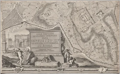 Ny karta över Rom som presenterades av Giambattista Nolli under året MDCCXLVII, känd som La Pianta Grande di Roma