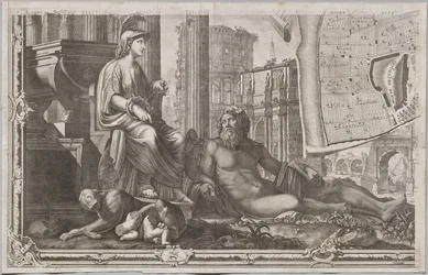 Ny karta över Rom som presenterades av Giambattista Nolli under året MDCCXLVII, känd som La Pianta Grande di Roma