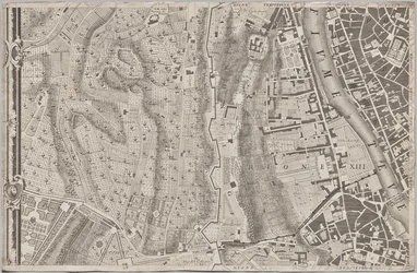 Ny karta över Rom som presenterades av Giambattista Nolli under året MDCCXLVII, känd som La Pianta Grande di Roma
