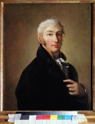 ""Porträtt av den ryske författaren och historikern Nikolai Karamzine (1766-1826)"" Målning av Giovanni Battista Damon Ortolani (1750-cirka 1810) 1805 A. Pushkin Memorial Museum Sankt Petersburg