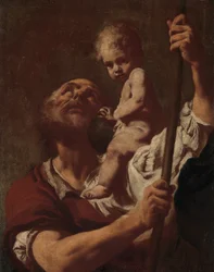 Den helige Christopher som bär Kristus, 1730-talet.