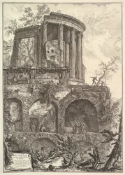 Altra V. del Tempio della Sibilla i Tivoli En annan utsikt över Sibs tempel ..., 1700-talet.