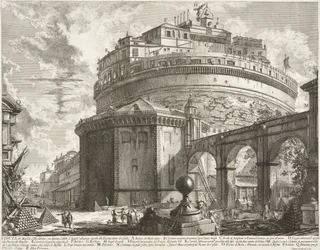 Utsikt över Aelius Hadrianus mausoleum (Castel Sant