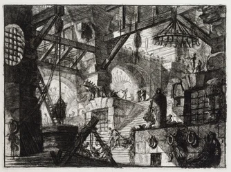 Brunnen med vinsch (blad 13 i: Carceri d