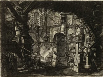 Från serien The Imaginary Prisons (The Prisons of Invention) av Piranesi, Giovanni Battista (1720-1778). Kopparstick, ca 1761, privat samling