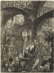 Från serien The Imaginary Prisons (The Prisons of Invention) av Piranesi, Giovanni Battista (1720-1778). Kopparstick, ca 1761, Privat samling