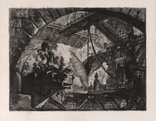 Prisoners on a Projecting Platform, skylt 10 från Carceri d