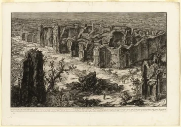 Ruinerna av Antonine Baths [Baths of Caracalla], från utsikt över Rom