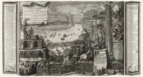 Scenographia Campi Martii, sida från Campo Marzio i det antika Rom
