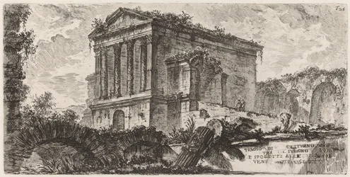 Temple of Clitumno mellan Foligno och Spoletti