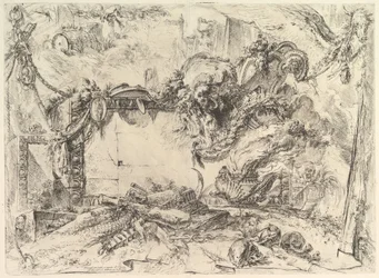 The Monumental Tablet, från Grotteschi Grotesques, ca. 1748.
