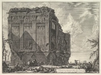 Det så kallade Salustemplet, på vägen till Albano antika tempel, allmänt känt som ..., ca. 1763.