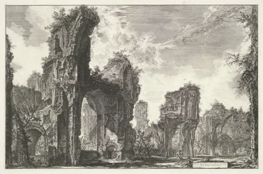 Thermen van Caracalla te Rom Ruinerna av Sisto, eller båda av den stora salen i Terme Antoniniane (titel på objektet) Gezichten op Rome (serietitel) Utsikter över Rom tecknade och graverade av Giambattista Piranesi-arkitekten Ve(nez)iano (serietitel)