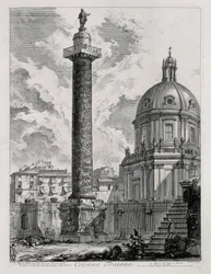 Trajanuskolonnen (ur: Vedute di Roma)