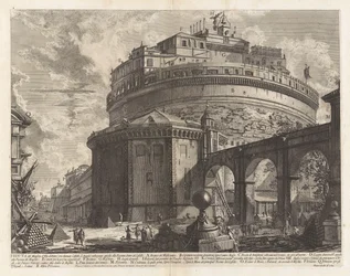Vy över kejsar Hadrianus mausoleum (nu kallat Castel Sant