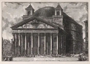 Vy över Agrippas Pantheon, i dag kyrkan Santa Maria ad Martyres [egentligen Hadrianus Pantheon], ur Vedute di Roma (Vyer över Rom)