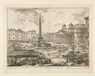 Vy över Piazza della Rotonda, ur Vedute di Roma