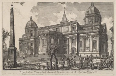 Vy över baksidan av basilikan Santa Maria Maggiore