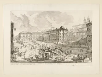 Utsikt över Spanska trappan (Utsikt över Piazza di Spagna), från Utsikt över Rom