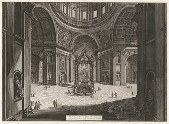Interiörvy av basilikan Saint Peter