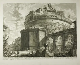 Utsikt över kejsar Hadrianus mausoleum (nu kallat Castel Sant