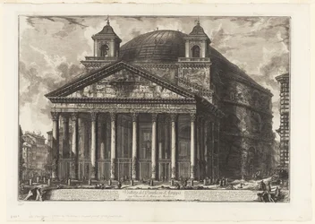 Utsikt över Pantheon of Agrippa, idag S. Maria ad Martyres, från Views of Rome