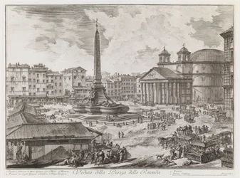 Vy över Piazza della Rotonda, ur serien Vedute di Roma