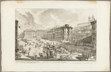 Utsikt över Piazza di Spagna, från utsikt över Rom