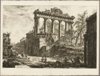 Utsikt över det så kallade Concordtemplet, från Views of Rome