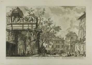 Vy över Jupiter Tonans tempel [Jupiter the Thunderer], från Views of Rome