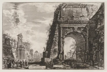Utsikt över Rom: Bågen eller Titus, 1776.