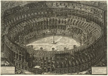 Utsikt över Rom: Colosseum, 1776.