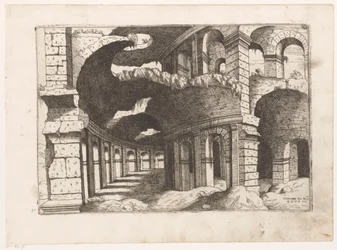 Utsikt i Colosseum i Rom Colossians ro pros.us (titel på objekt) Romerska ruiner (serietitel) Några viktiga monument från den romerska antiken (...) (serietitel)