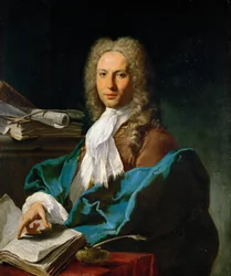 Rokoko: Porträtt av en matematiker par Pittoni, Giovan Battista (1687-1767), ca. 1740. Olja på duk, 93x81. Konsthistoriska museet, Vienne