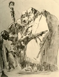 En biskop, två andra präster och en diakon med ritualen, c1740-talet, 1928