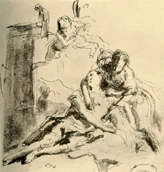 Angelica vårdar Medors sår, c1757, 1928