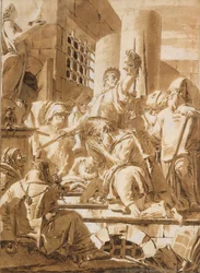 Halshuggning av två manliga heliga, 1696-1770.