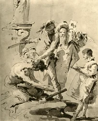 Halshuggning av ett helgon, mitten av 1700-talet, 1928