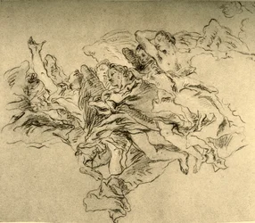 Grupp av svävande änglar, c1755, 1928