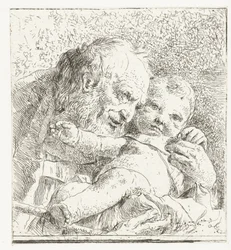 Saint Joseph med Kristusbarn i vapen