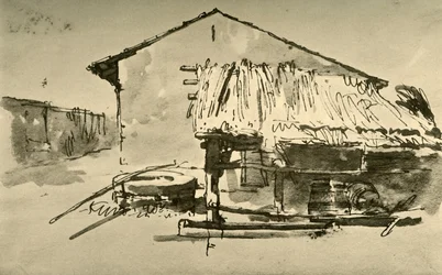 Interiör till en bondgård, mitten av 1700-talet, 1928