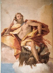 Jove the Thunderer with Eagle, från Room of Olympian Deities in the Foresteria (Guesthouse) 1757
