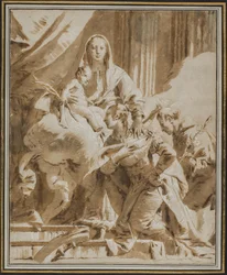 Madonna och barn med den helige Antonius av Padua och Katarina av Alexandria