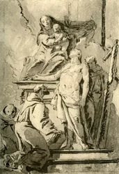 Madonna tronade med Saints, mitten av 1700-talet, 1928