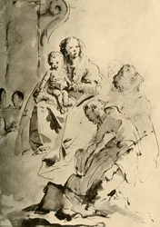 Madonna med två heliga, mitten av 1700-talet, 1928